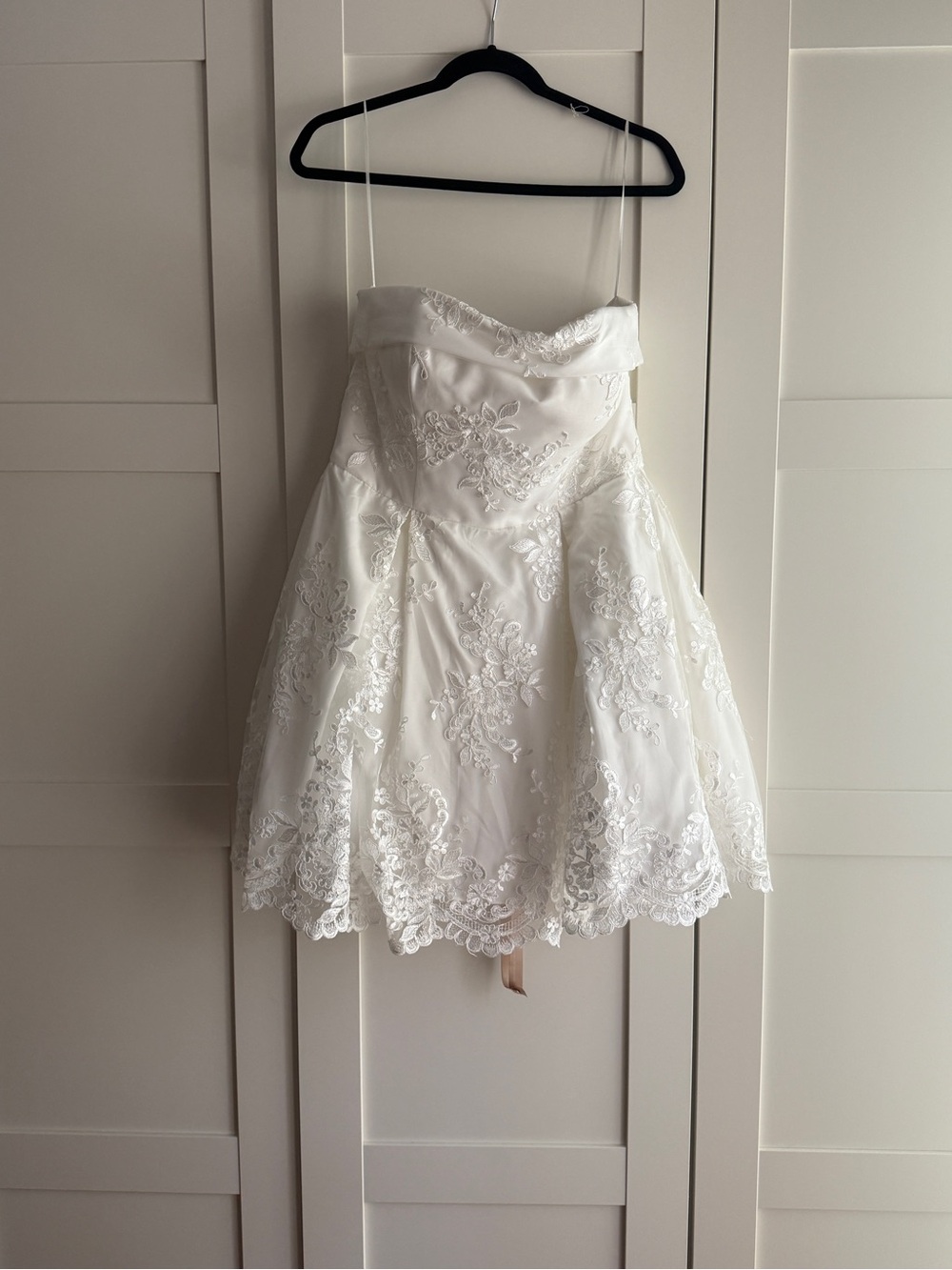Meshki Eileen Lace Mini Dress Strapless